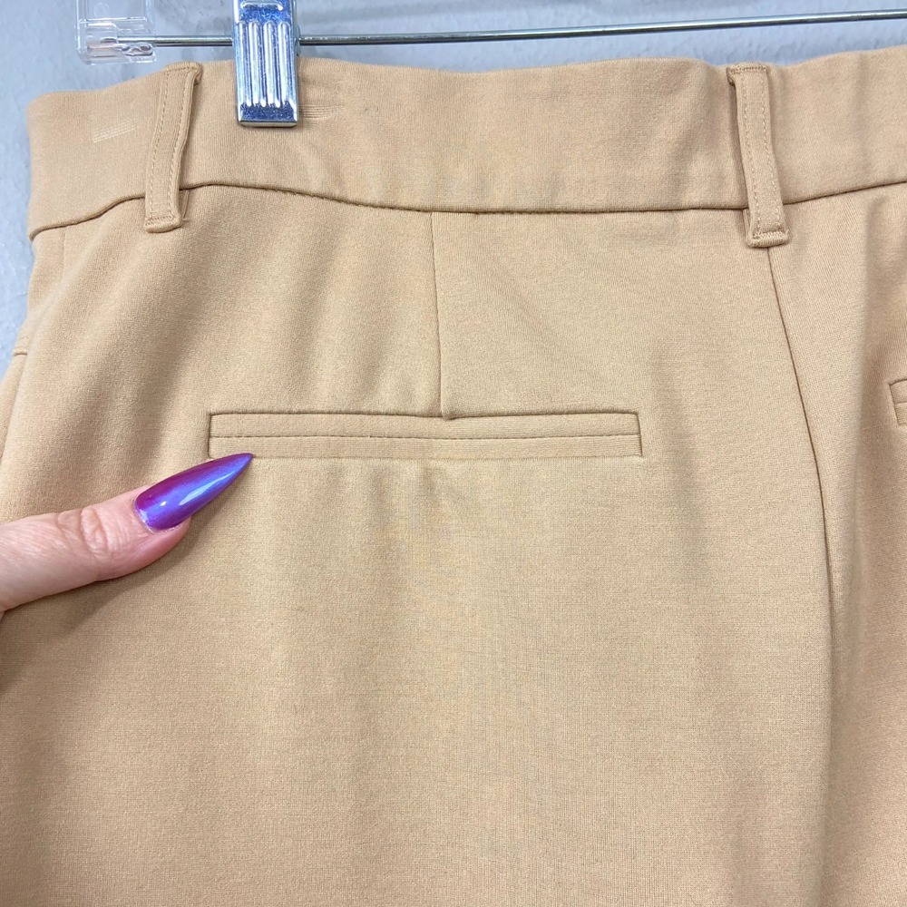 Chico's So Slimming Pants Trousers Size 8 Career Stretch‎ Khaki Beige Minimalist - Picture 9 of 13